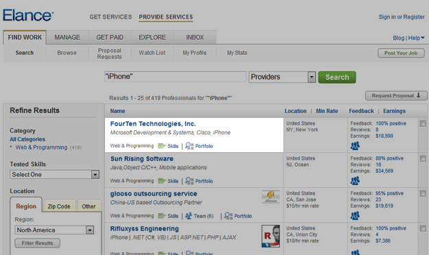 #1 on Elance -- Again (iPhone Development)